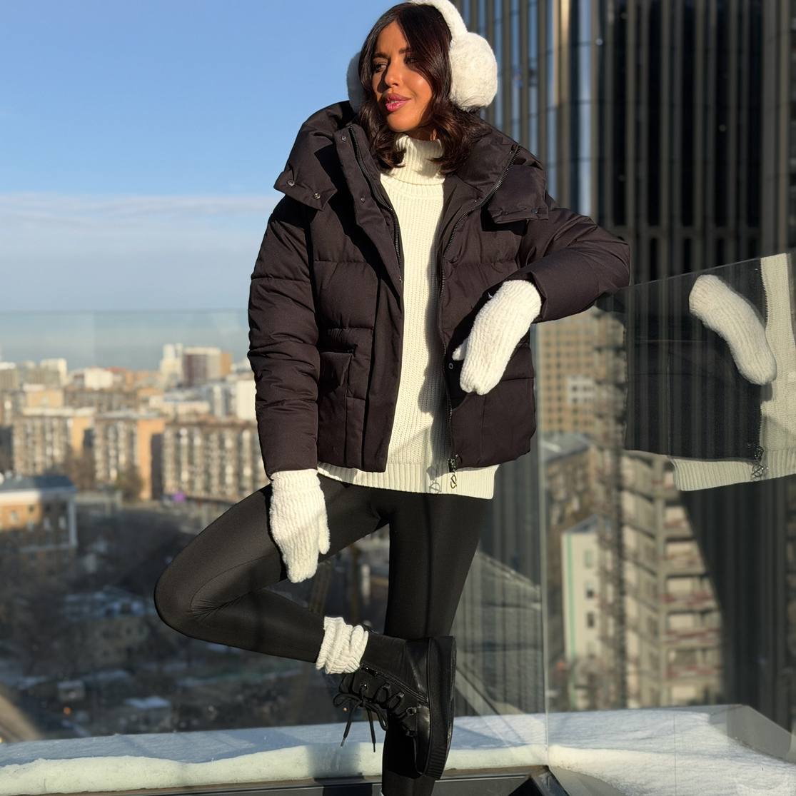 Куртка женская зимняя короткая дутая пуховик зефирка оверсайз черная Куртка женская зимняя короткая дутая пуховик зефирка оверсайз черная