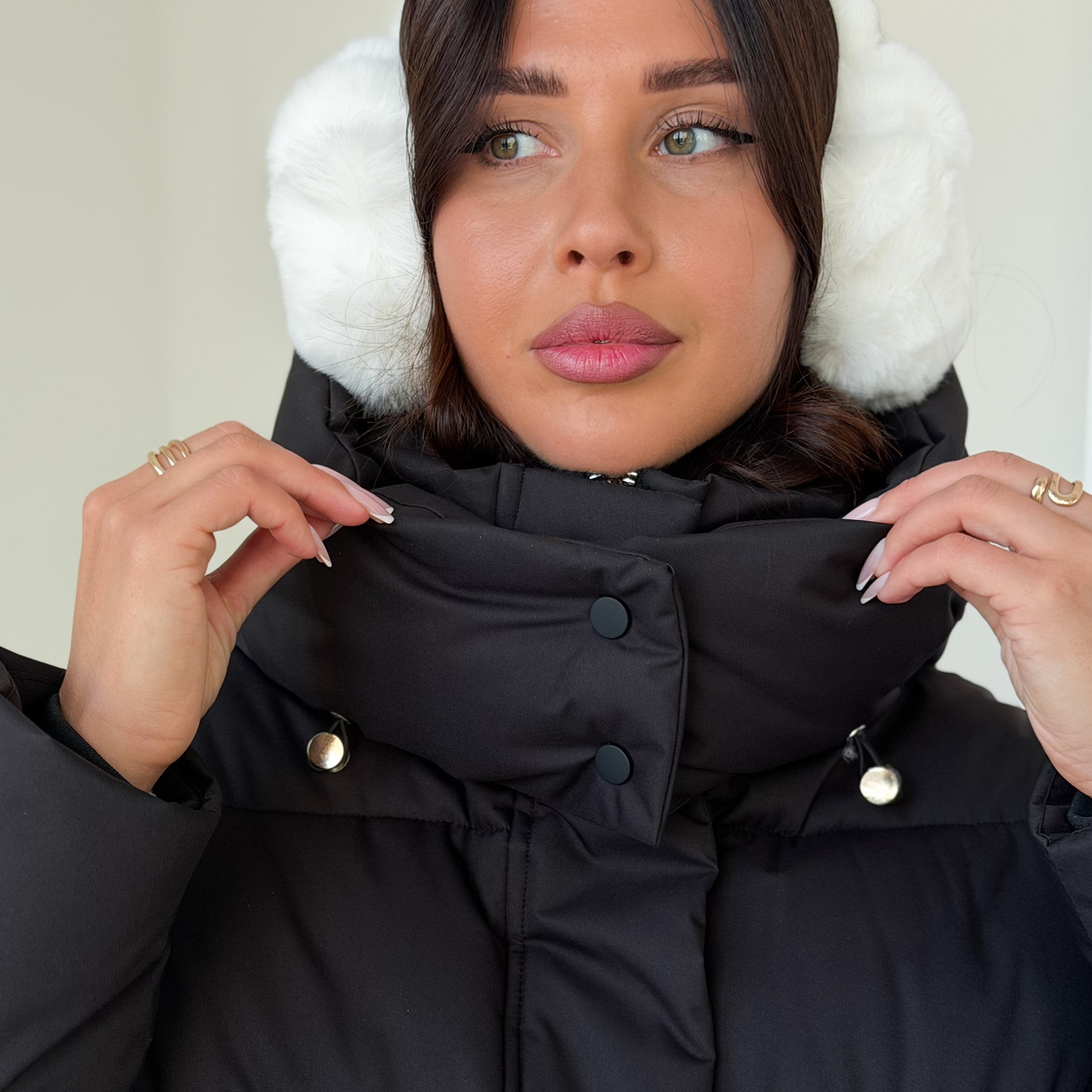 Куртка женская зимняя короткая дутая пуховик зефирка оверсайз черная Куртка женская зимняя короткая дутая пуховик зефирка оверсайз черная